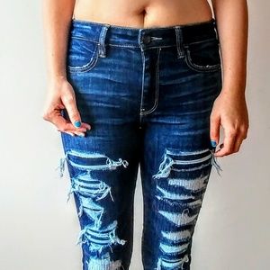 American eagle nexxt level jeggings ripped